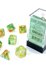 Chessex CHX Nebula Dice: Luminary Spring/White Poly 7-Die Set 27555