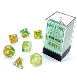 Chessex CHX Nebula Dice: Luminary Spring/White Poly 7-Die Set 27555