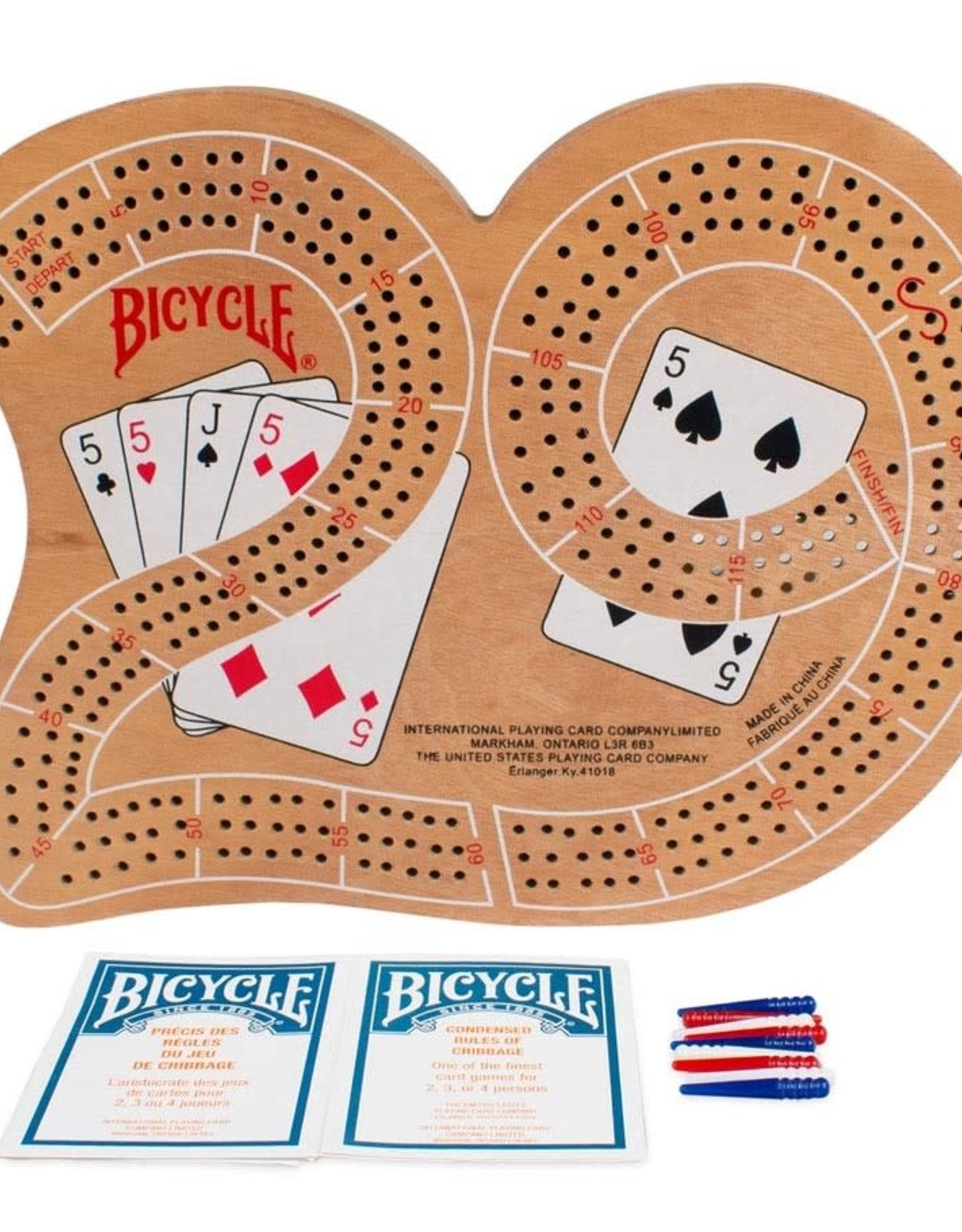 Bicycle Large "29" Wooden Cribbage Board