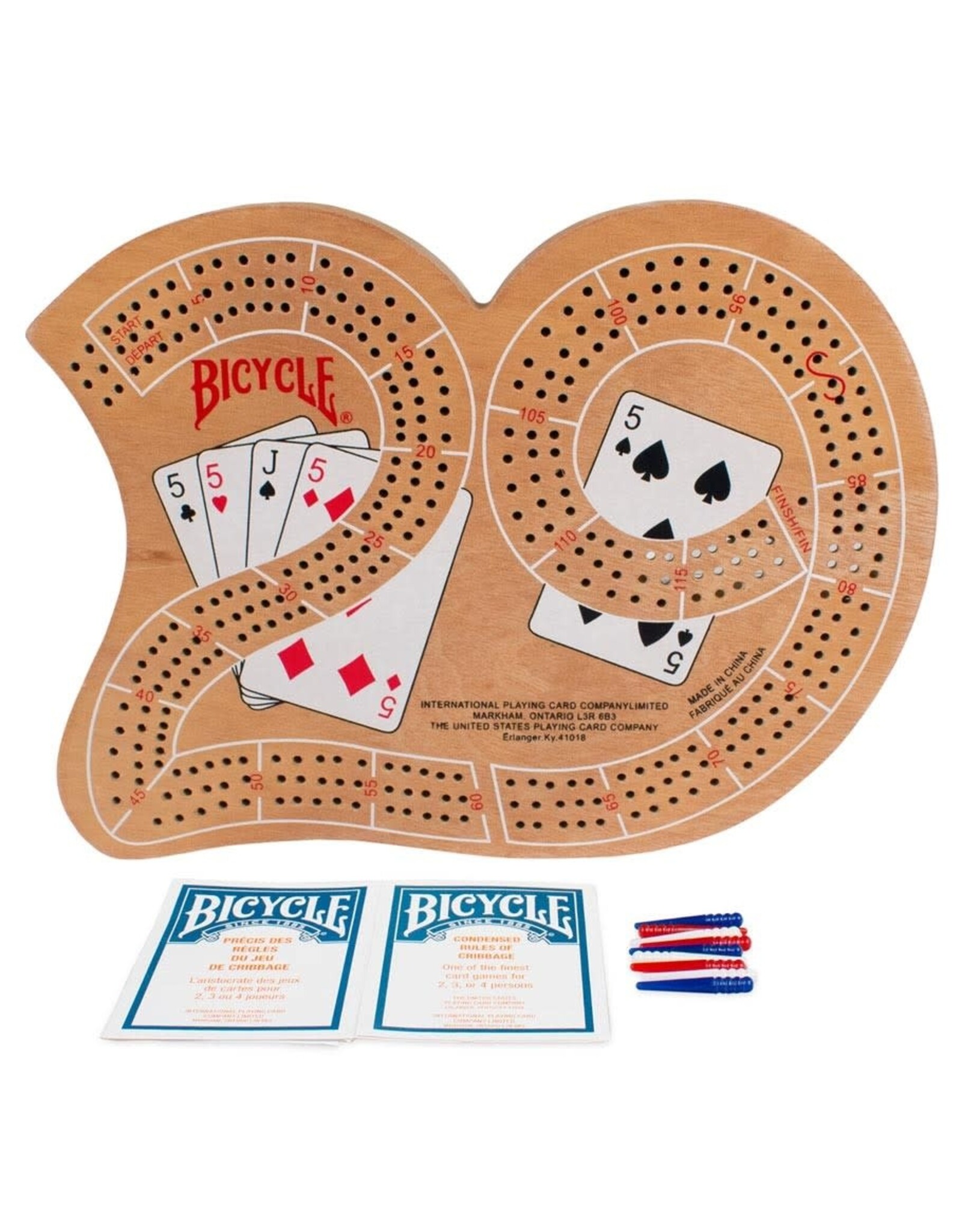Bicycle Large "29" Wooden Cribbage Board