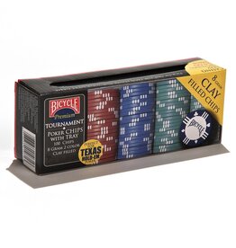 Bicycle 8 Gram Clay-Filled Poker Chips w/ Tray (100ct)