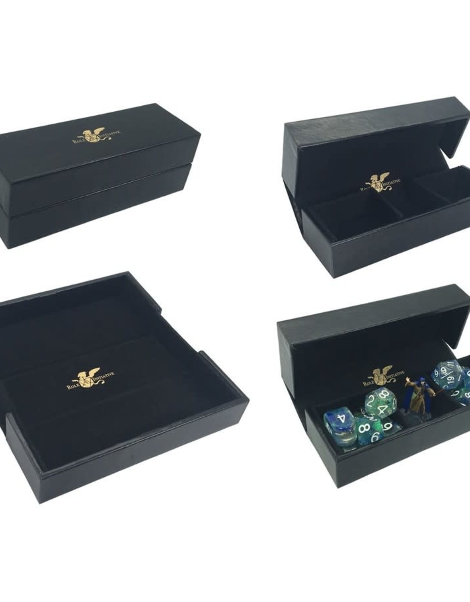 Role 4 Initiative R4I: Luxury Faux Leather Dice Box & Rolling Tray