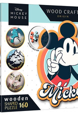 Trefl USA Wooden Shaped Puzzle: 160-Piece Disney Mickey