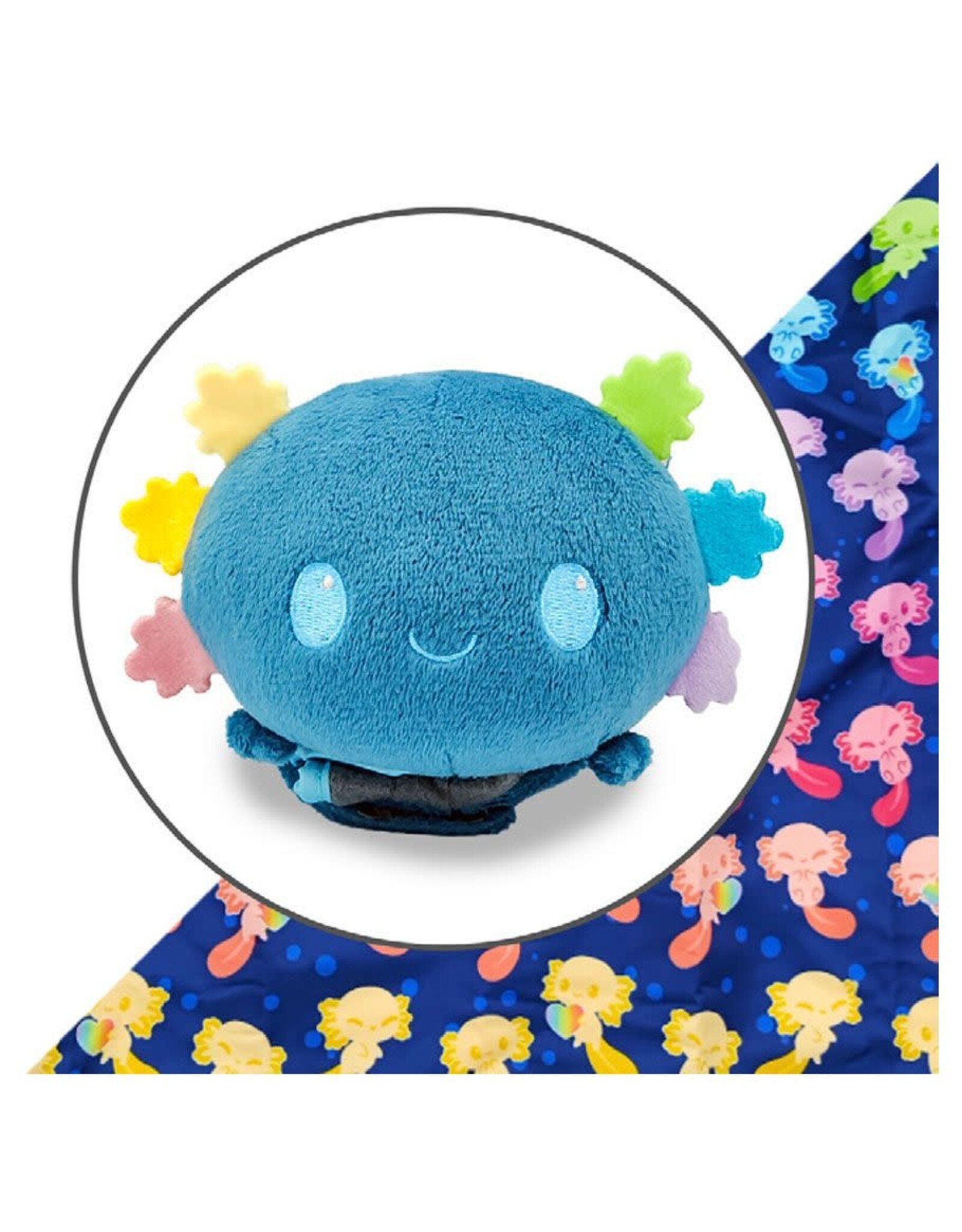 TeeTurtle Blue Axolotl Plushie Tote Bag