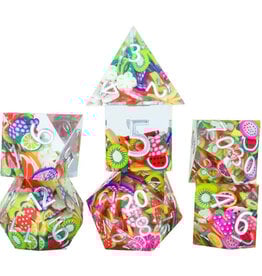 Sirius Dice Sharp-Edged 7-Die Set: Sharp Fruit