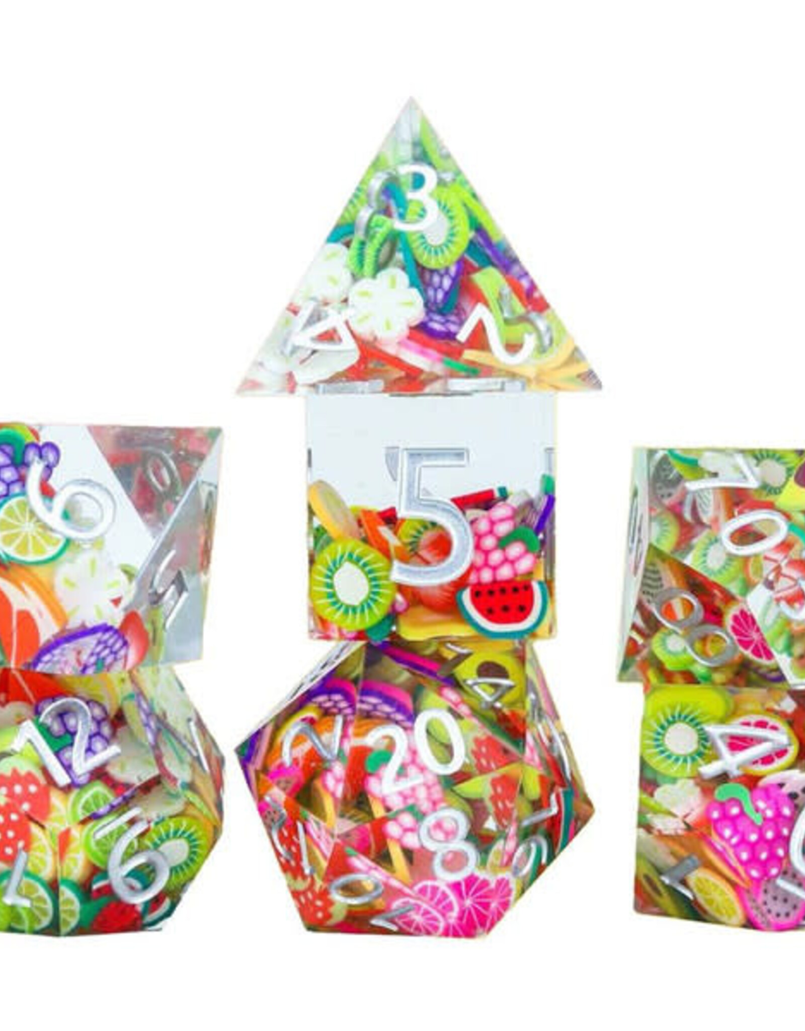 Sirius Dice Sharp-Edged 7-Die Set: Sharp Fruit