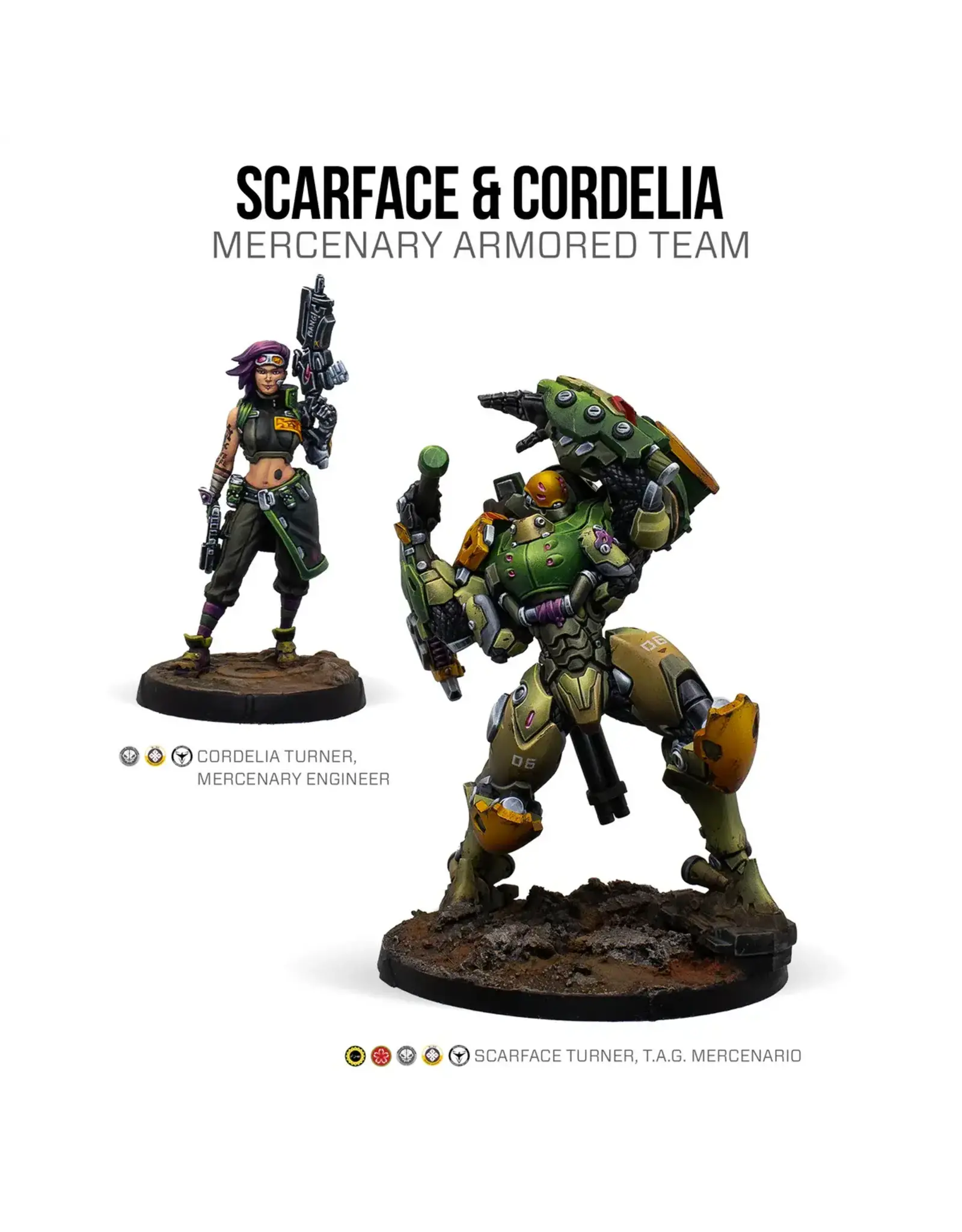 Corvus Belli Infinity: Scarface & Cordelia. Mercenary Armored Team