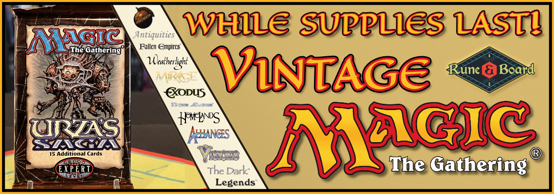 Now selling vintage Magic: the Gathering while supplies last!