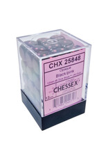 Chessex CHX Opaque Dice: Black/Pink 12mm d6 Block (36ct) 25848