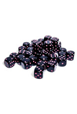Chessex CHX Opaque Dice: Black/Pink 12mm d6 Block (36ct) 25848