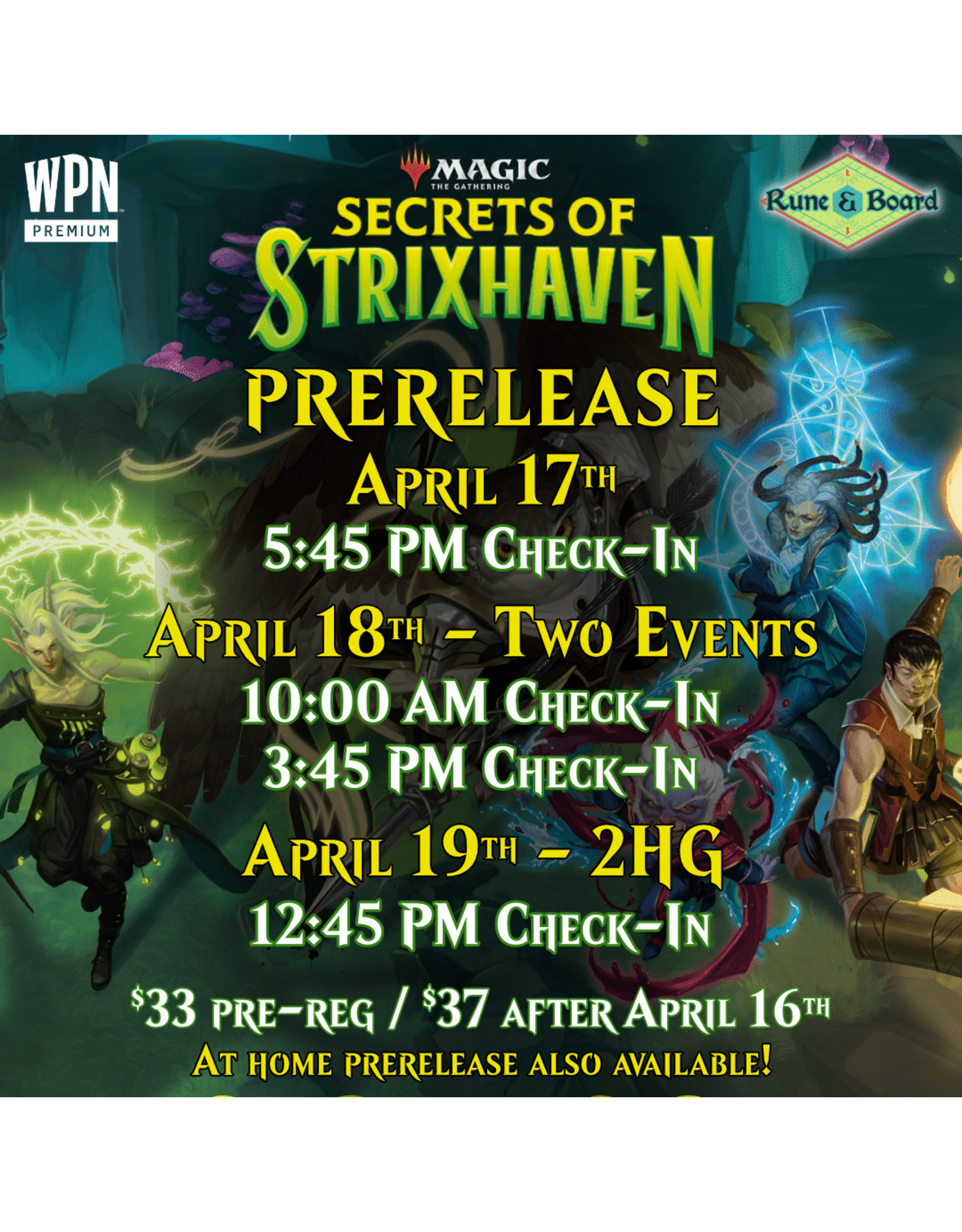 Wizards of the Coast MTG Secrets of Strixhaven Prerelease  In-Store