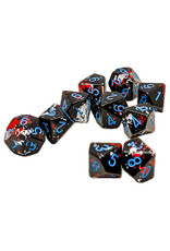 Chessex CHX Brush Dice: Dark Side/Blue Set of 10 d10's 24208