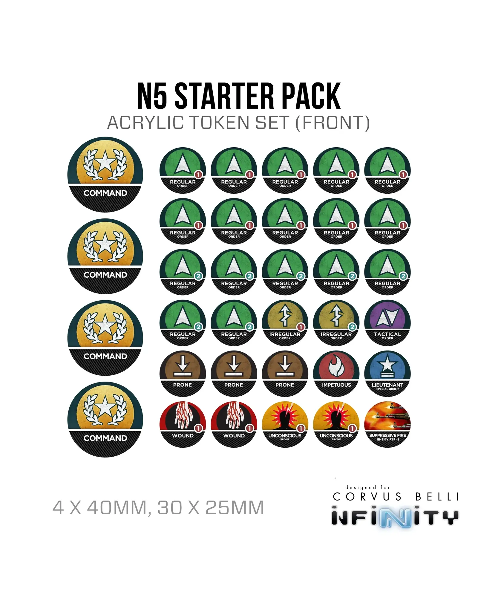 Corvus Belli Infinity: Warsenal N5 Token Starter Set
