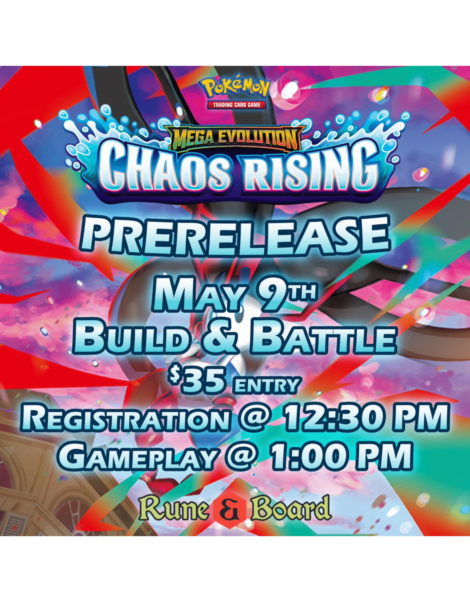 The Pokemon Company PKM ME Chaos Rising Prerelease Sealed - May 9th