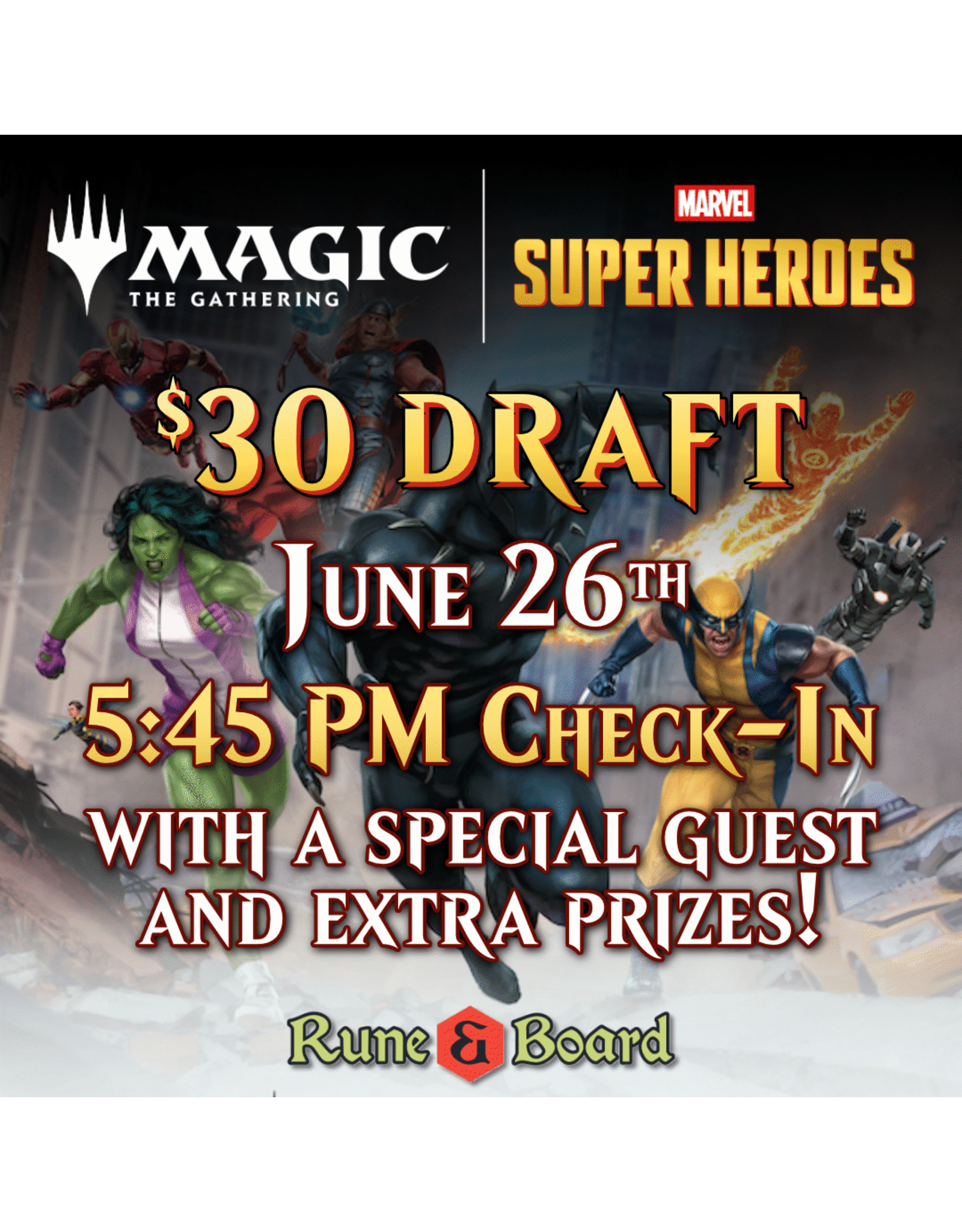 Wizards of the Coast Marvel Super Heroes Launch Draft - 26 June