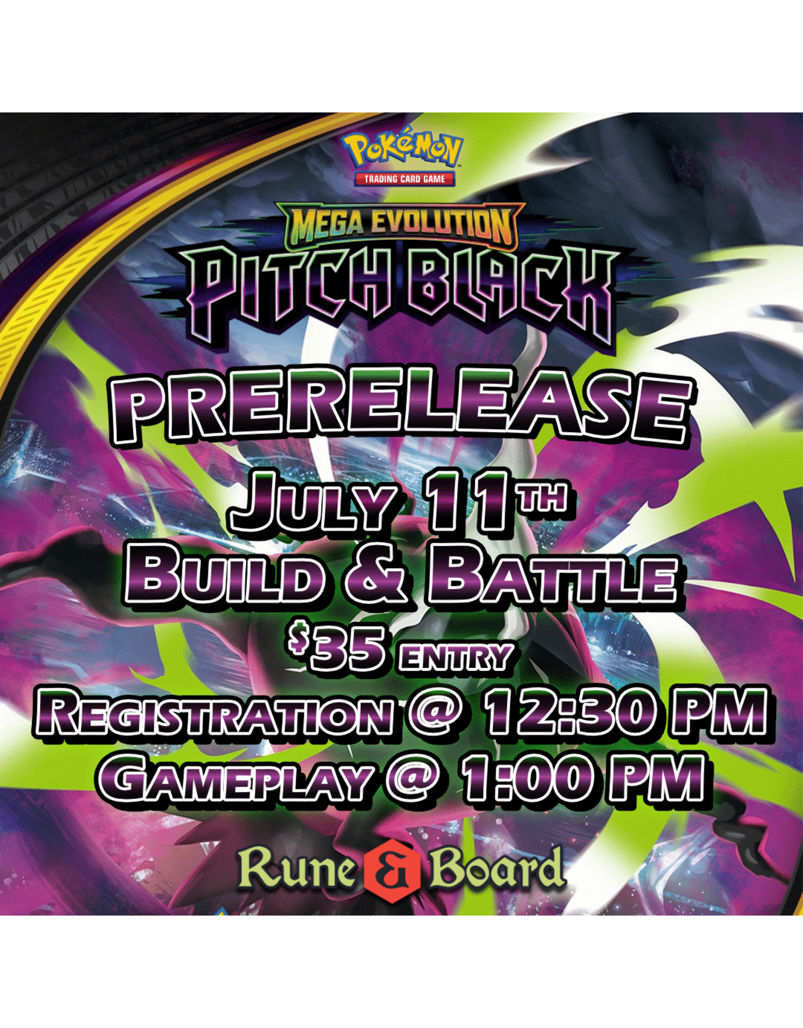 The Pokemon Company PKM ME Pitch Black Prerelease Sealed - July 11th