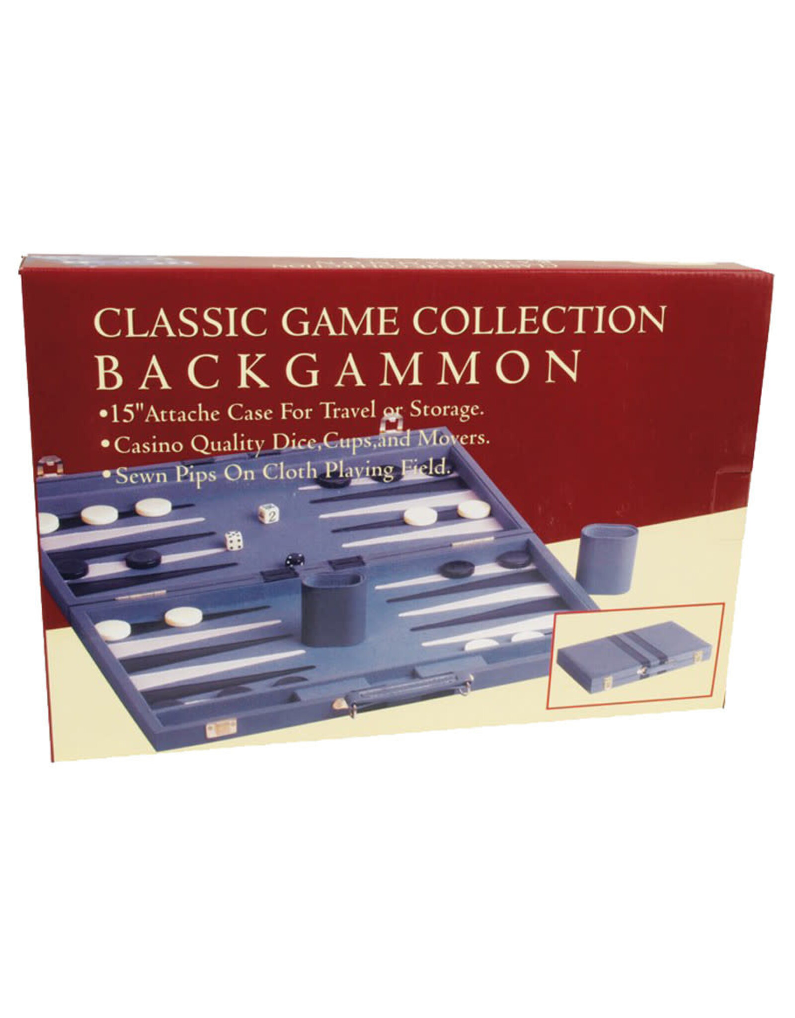 John Hansen Company Backgammon: 15 Inch Folding