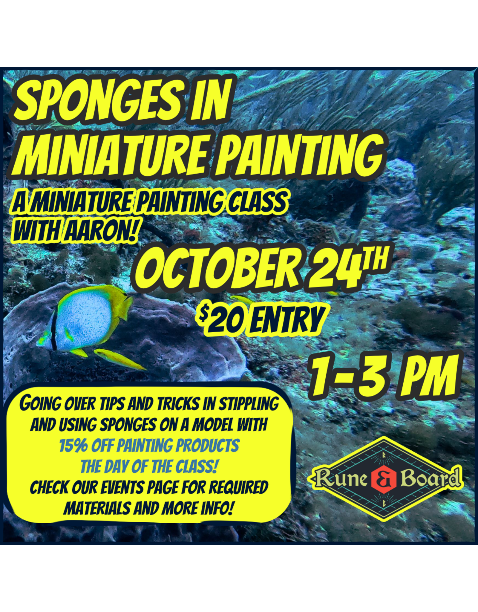 Miniature Painting Class with Aaron: Using Sponges!