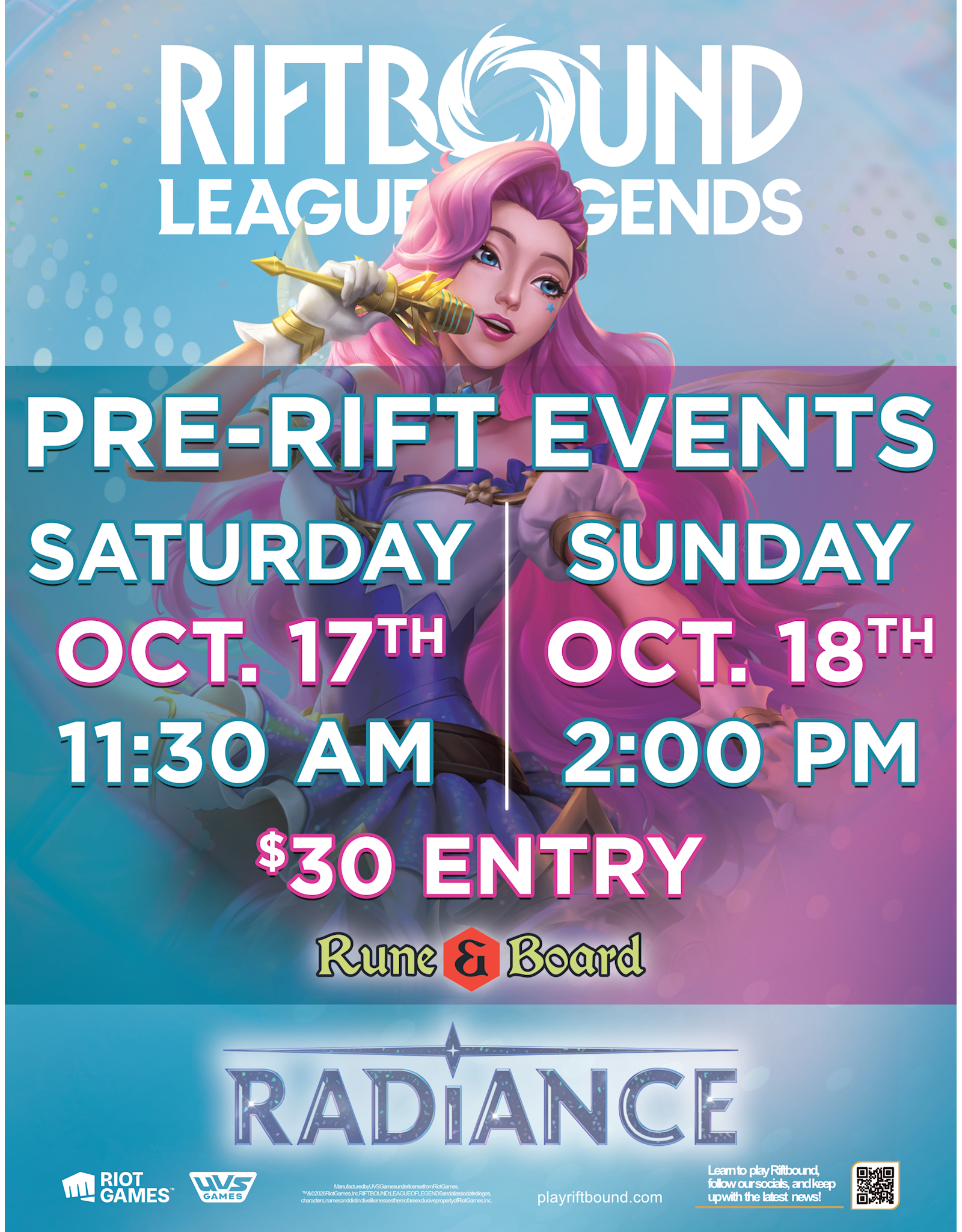UVS Games Riftbound: Radiance Pre-Rift Event 10/17 11:30am