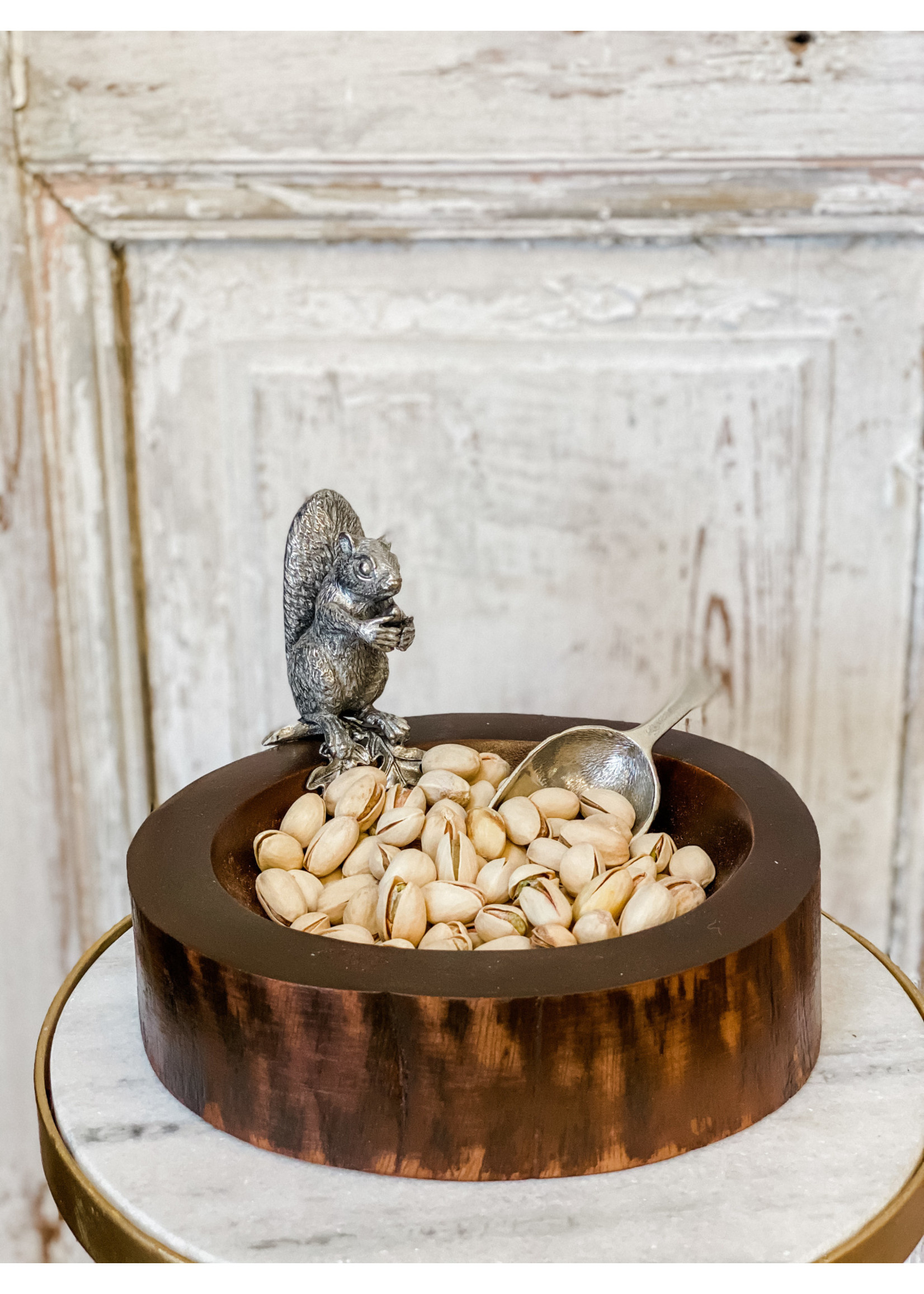 Serving Bowl - Standing Squirrel Nut Bowl & Acorn Scoop