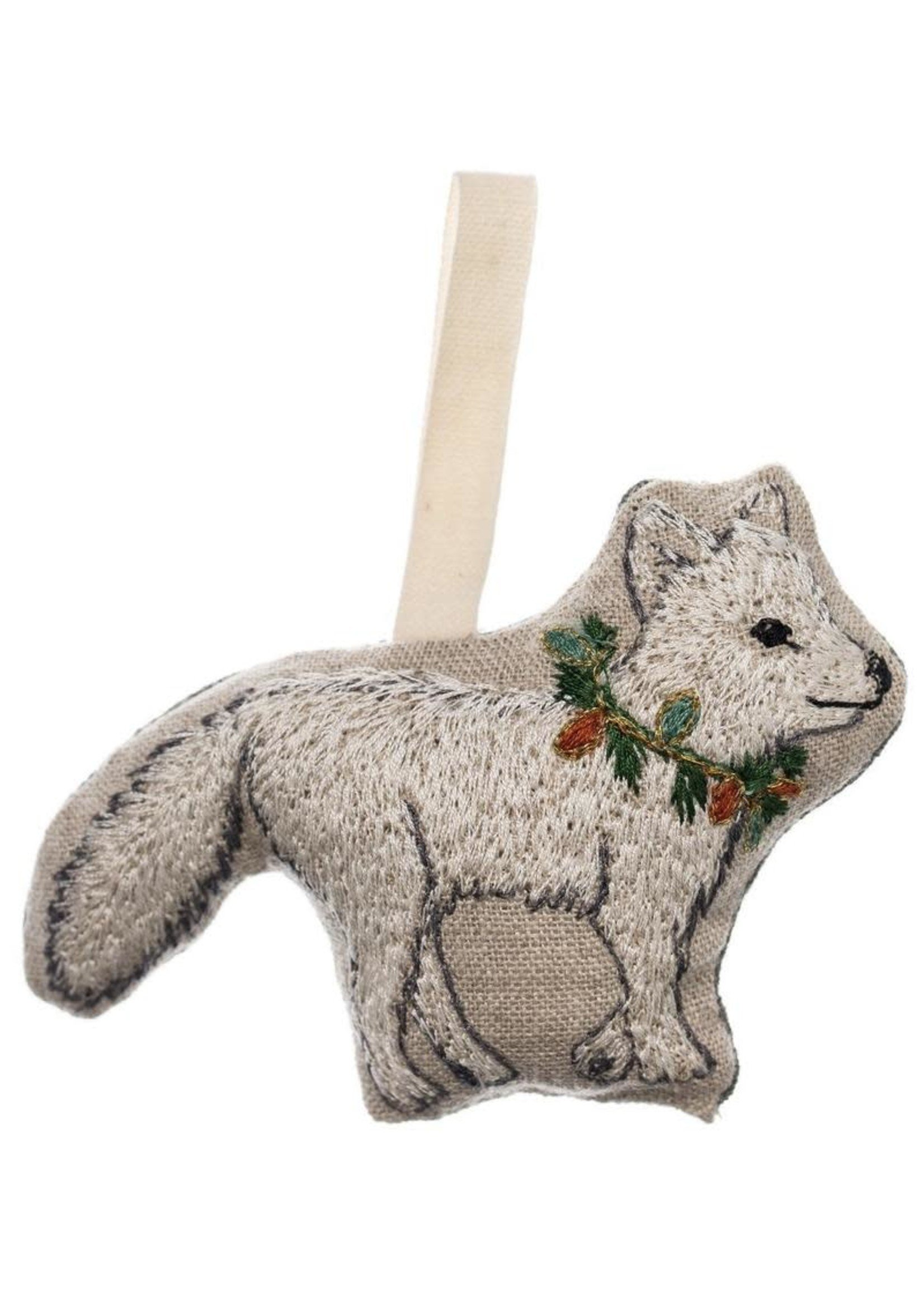 Coral and Tusk Ornament - Christmas Fox