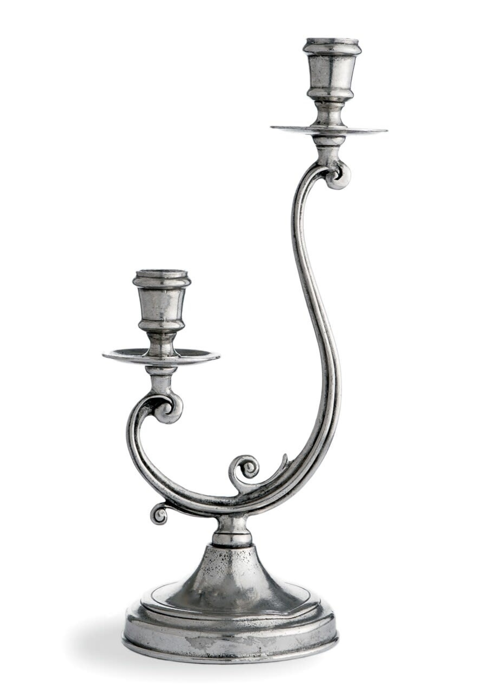 Arte Italica Pewter Vintage Mold - Candlestick 2-Arm