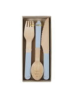 Meri Meri Wooden Cutlery Set - Blue