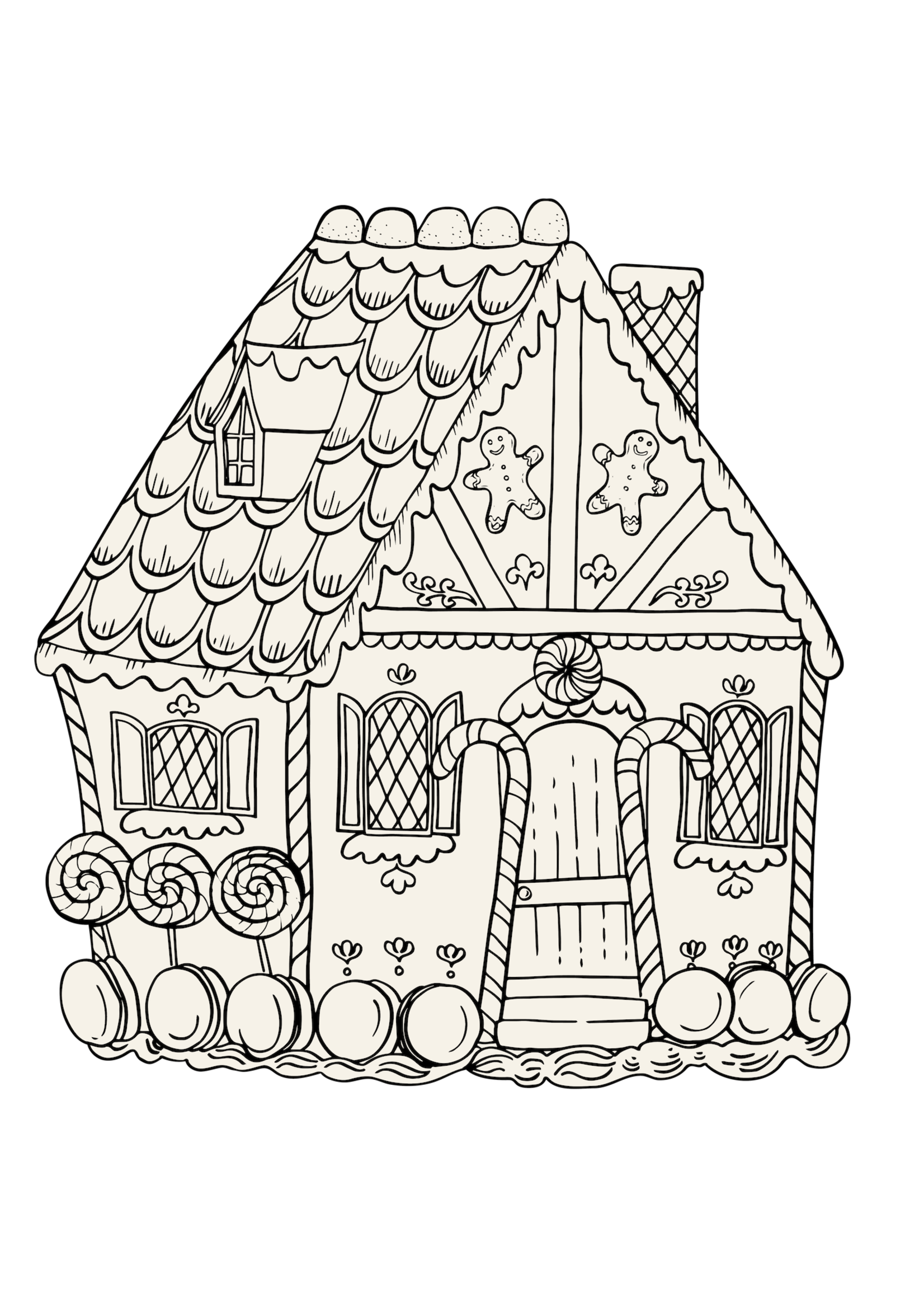 Hester & Cook Paper Placemats - Coloring Gingerbread House (12 sheets)