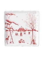 Juliska Country Estate - Ruby - Sweets Tray - Winter Frolic - "Mr. & Mrs. Claus"