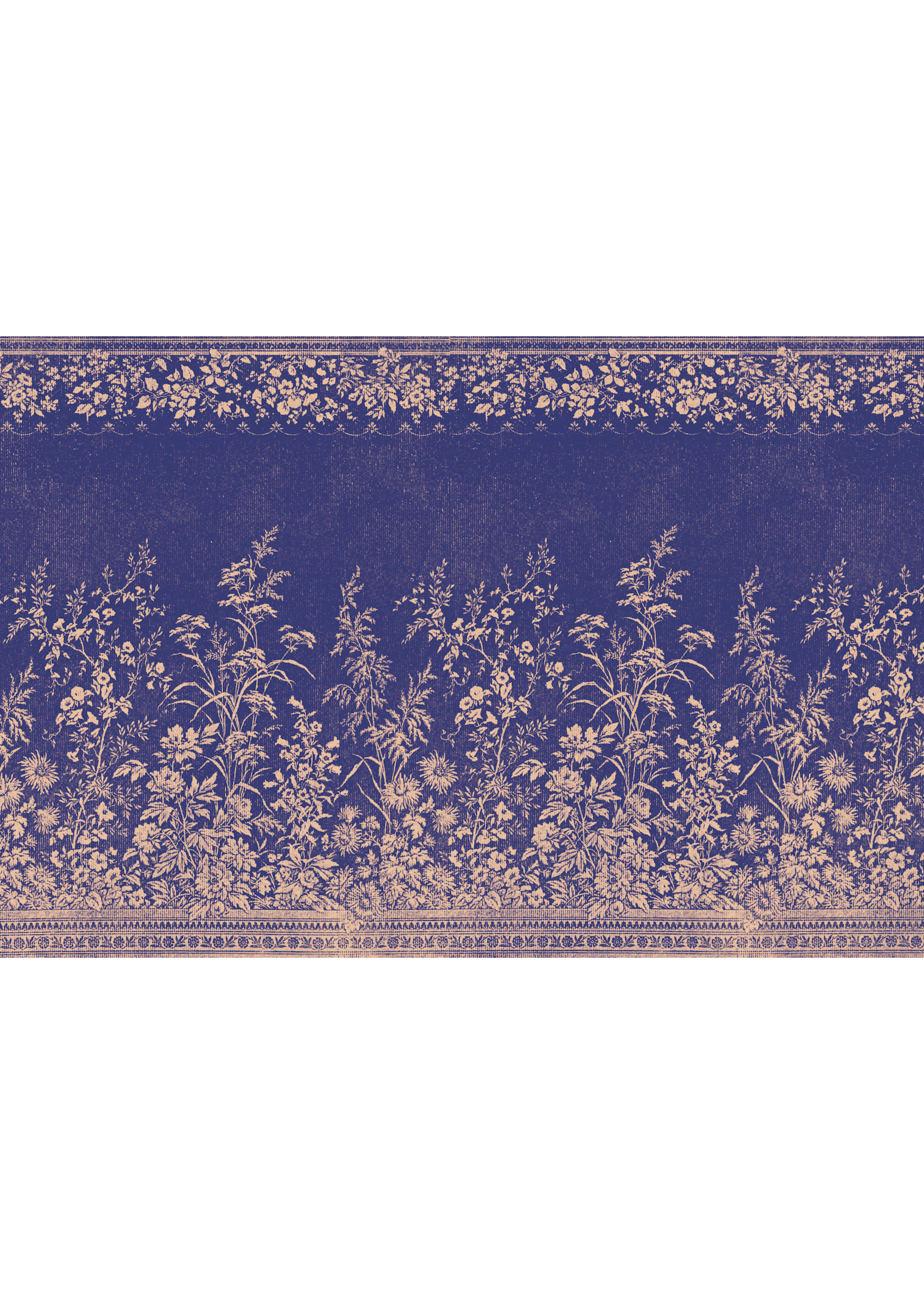 Hester & Cook Paper Placemats - Navy Woven Floral