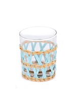 Amanda Lindroth Island Wrapped Tumbler Glass - Light Blue