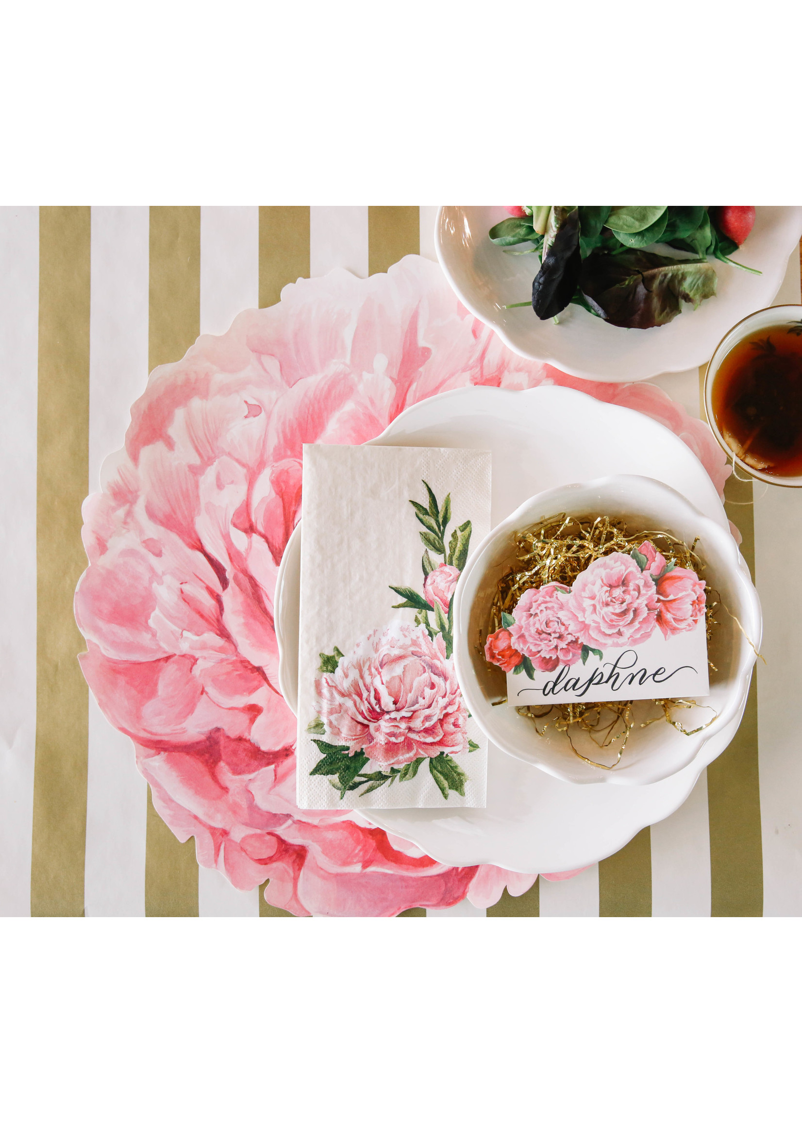 Paper Guest Napkins Peony (pack of 16) Maison Blue