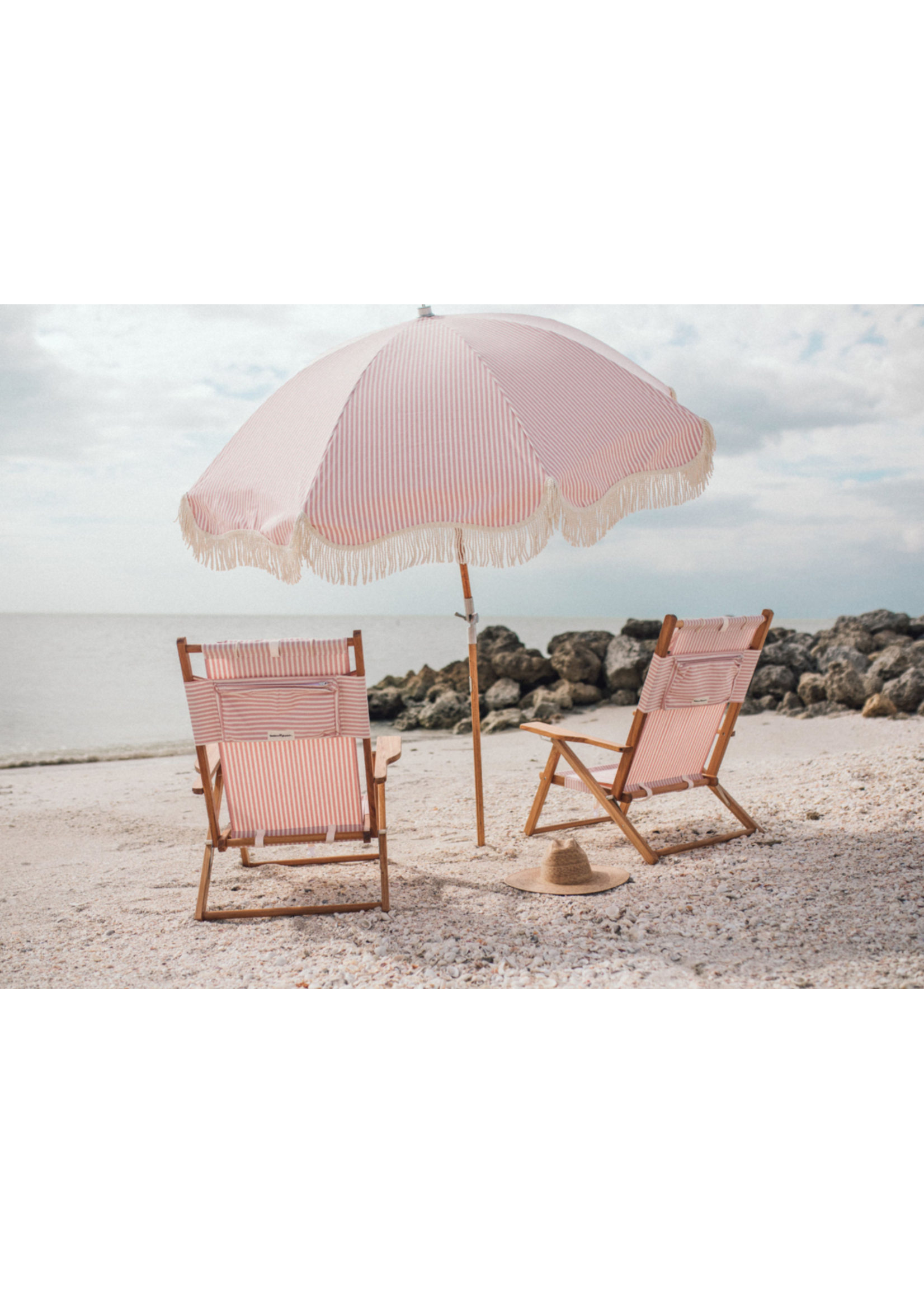 Premium Beach Umbrella - Laurens Pink Stripe