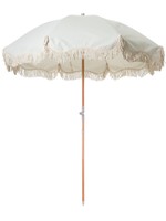 Premium Beach Umbrella - Laurens Sage Stripe