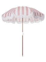 Holiday Beach Umbrella - Pink Crew Stripe