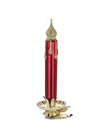 Ornament - Tree Candle - Red & Gold