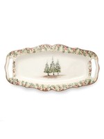 Arte Italica Natale - Long Rectangle Tray with Handles