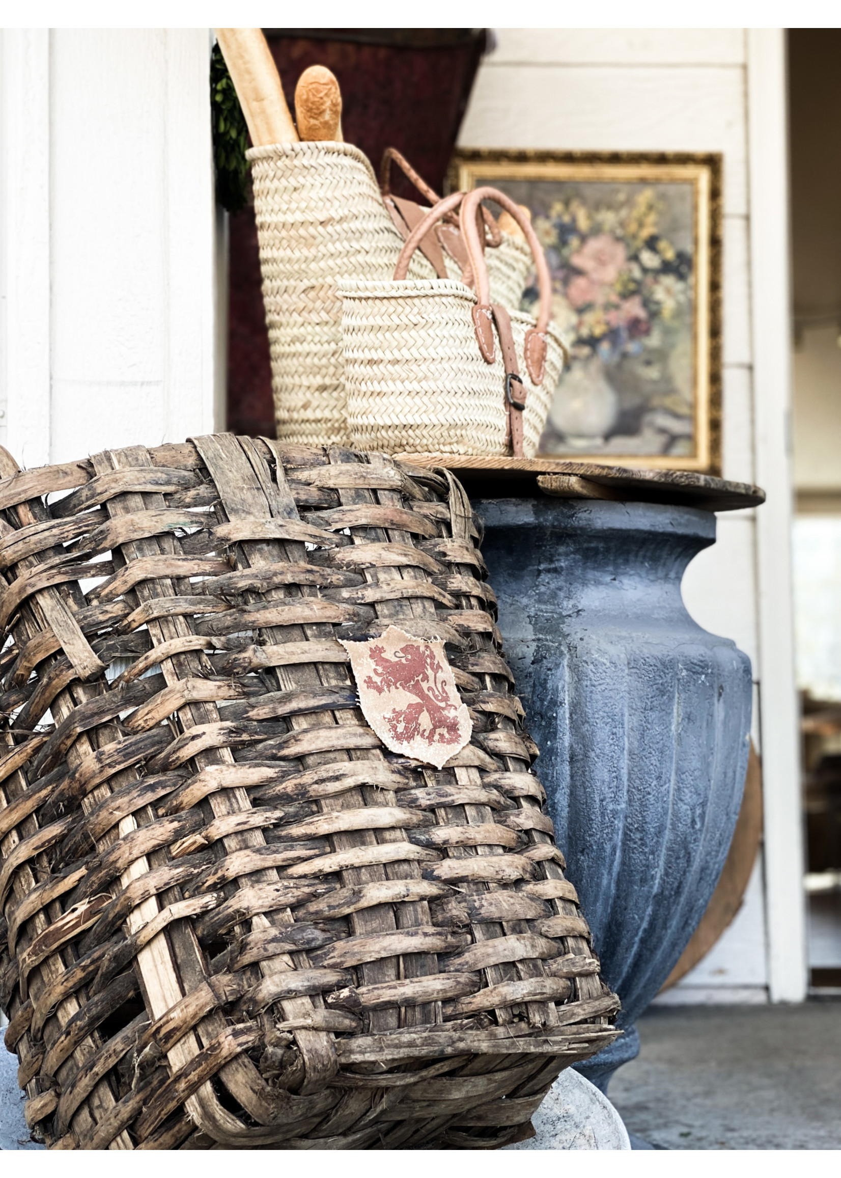 Antique French Grape Basket - Maison Blue