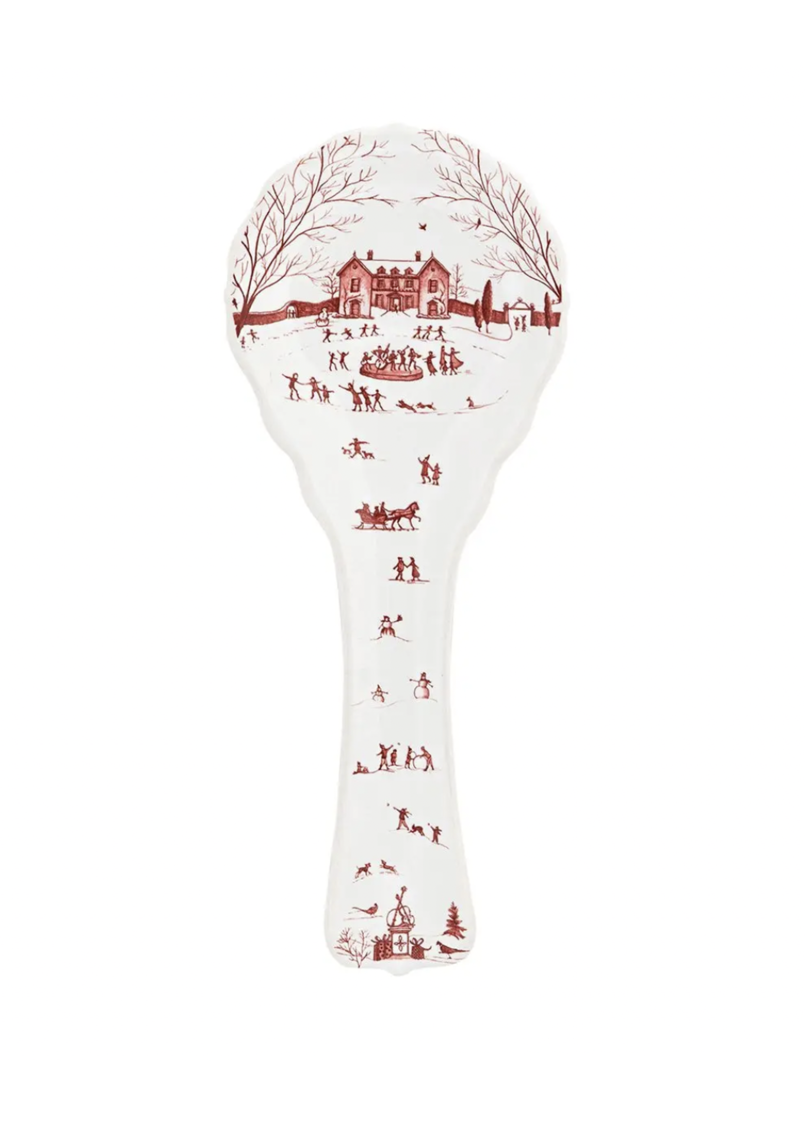 Country Estate Ruby Spoon Rest Winter Frolic Maison Blue