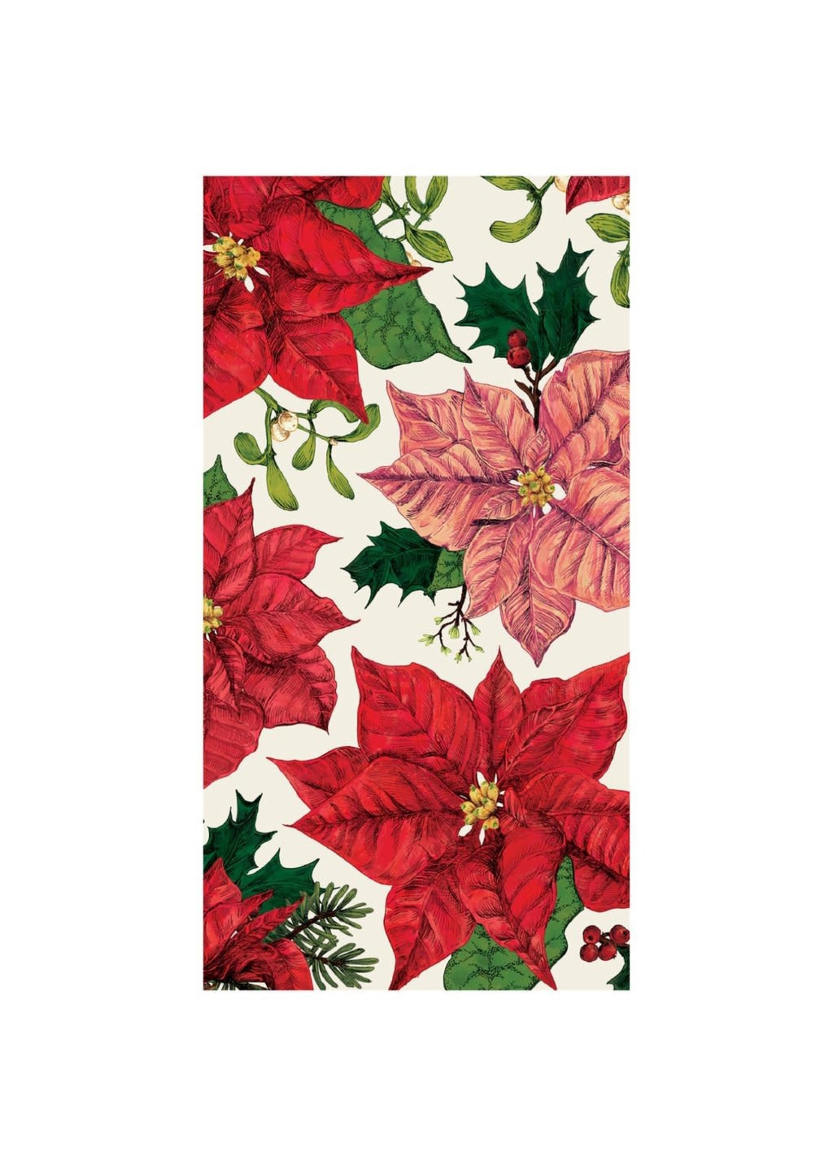 Hester & Cook Paper Guest Napkins - Poinsettia
