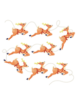Hester & Cook Eight Tiny Reindeer Bunting (set of 8)
