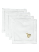 Henry Handwork Cocktail Napkin Set - Mod Tree Gold