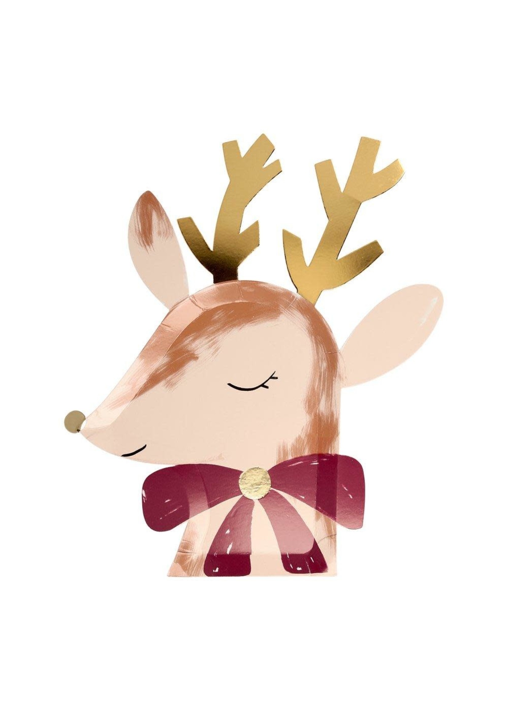 Meri Meri Paper Plates - Reindeer with Bow