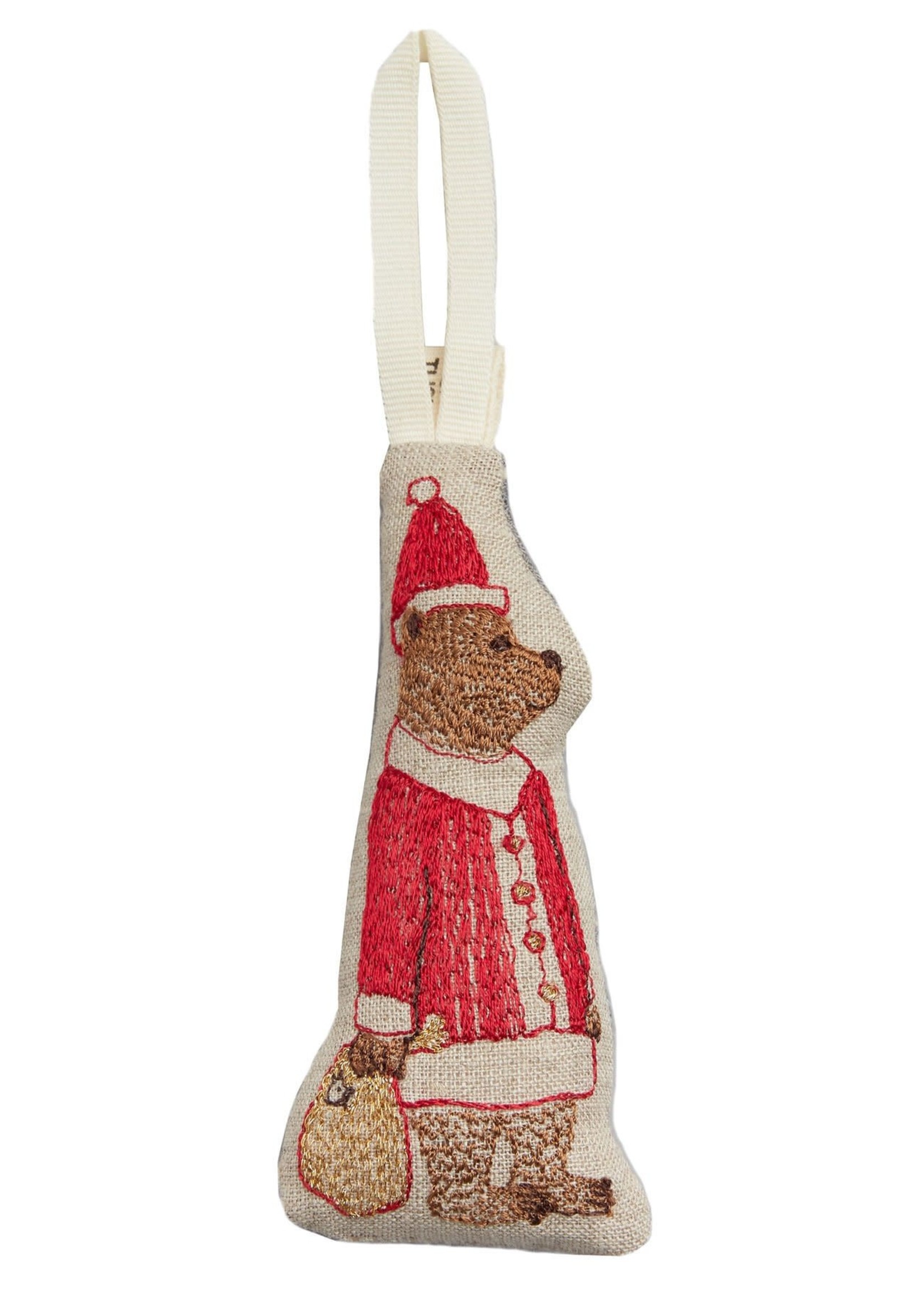 Coral and Tusk Ornament - Santa Bear