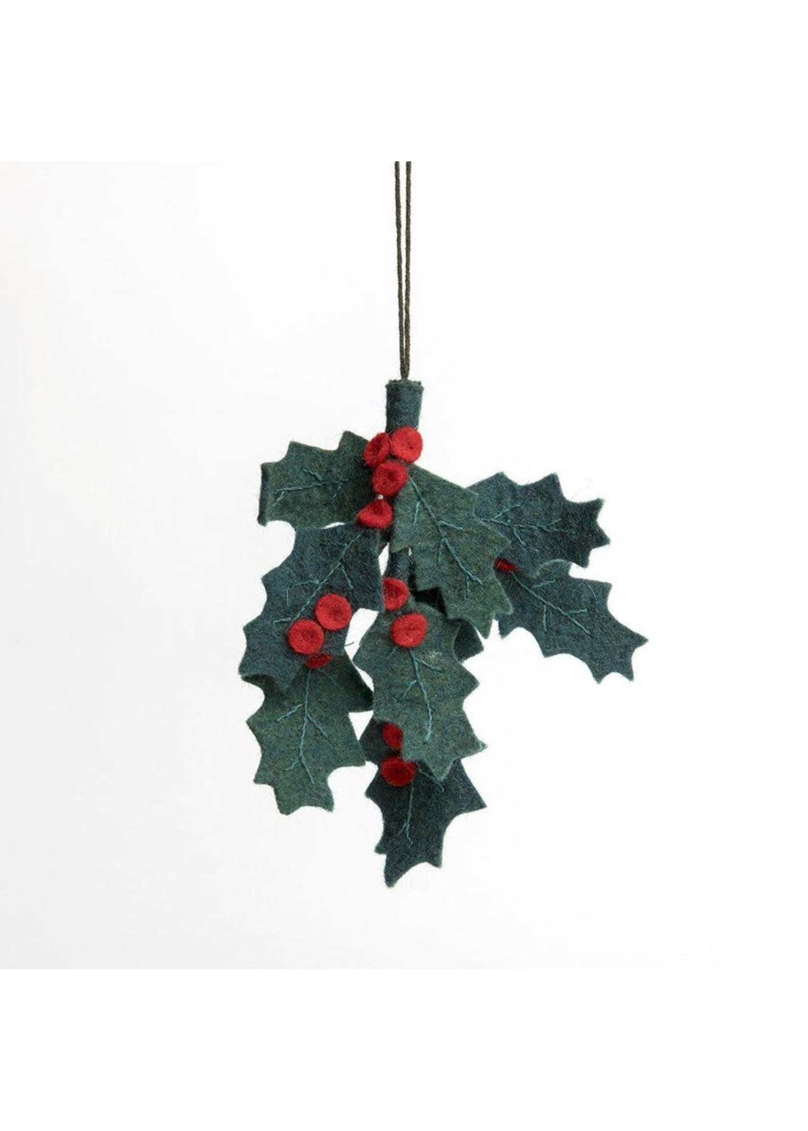 Ornament - Festive Holly Small