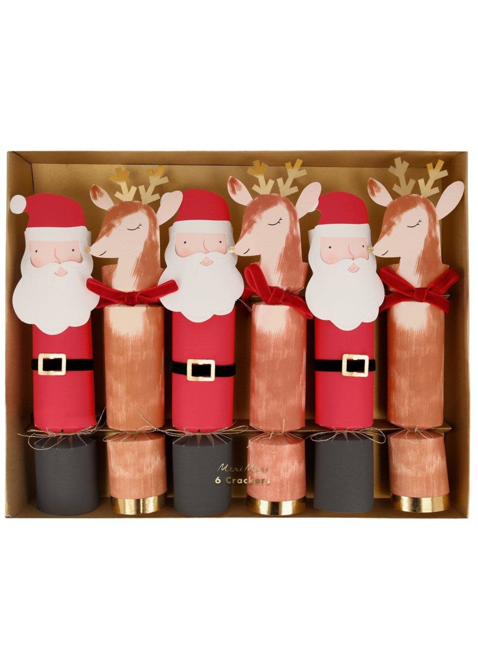 Meri Meri Christmas Crackers - Santa and Rudolph