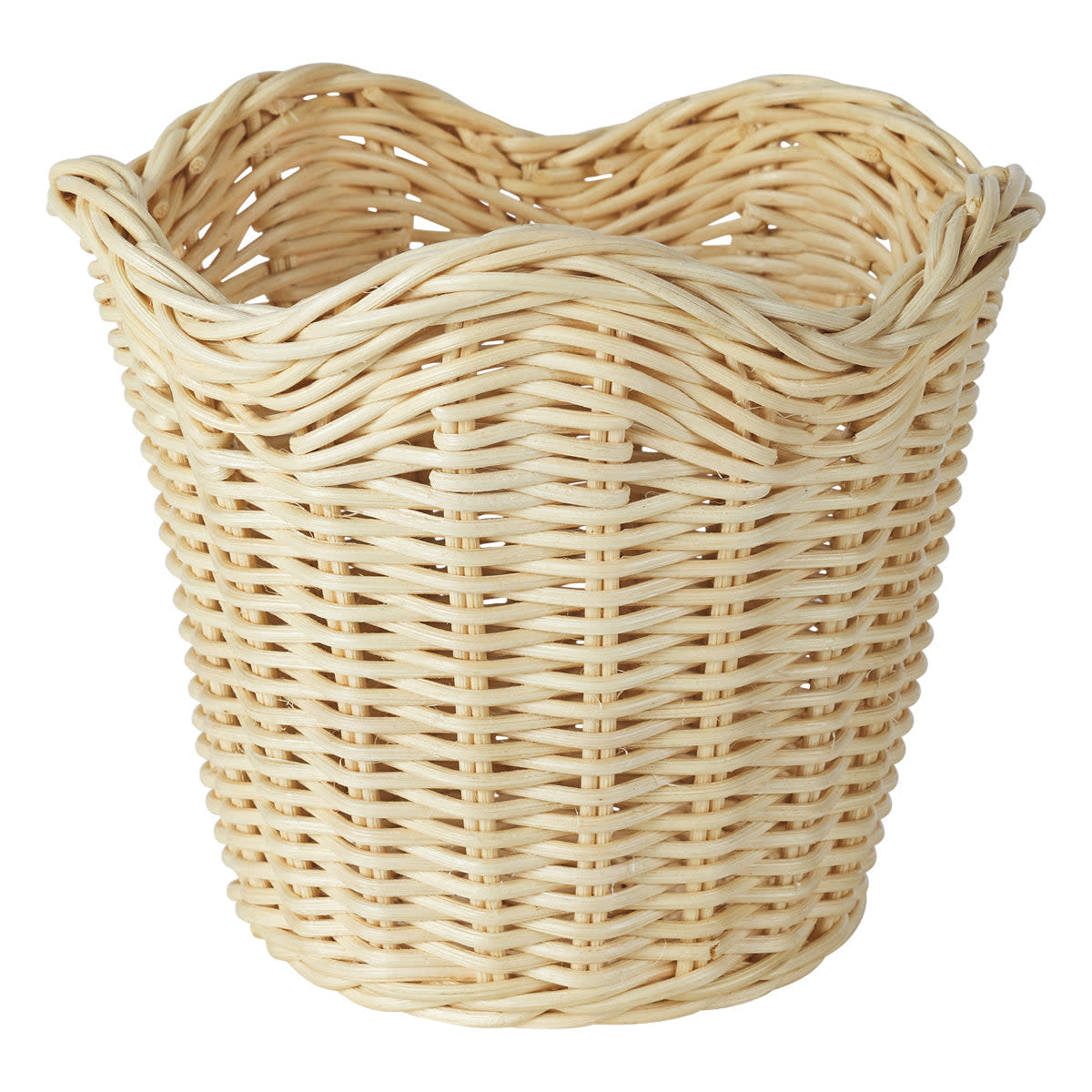 Wavy Wicker Basket Small Maison Blue