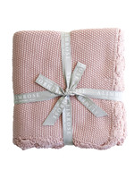 Baby Blanket - Organic Cotton Mini Moss Stitch - Pink