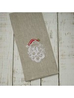 Crown Linen Towel - Santa Claus - Flax