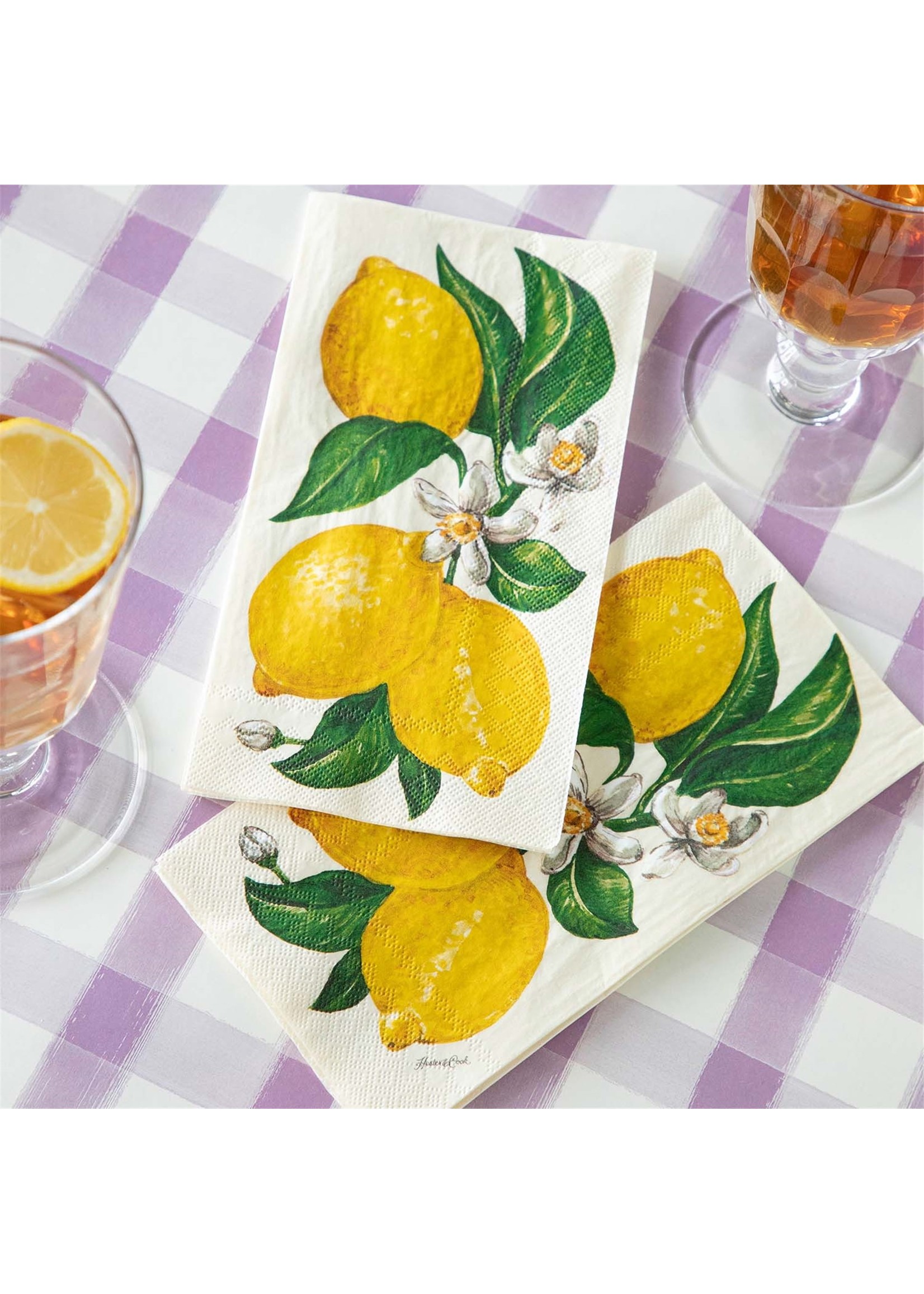 Hester & Cook Paper Guest Napkins - Lemons (pack of 16)